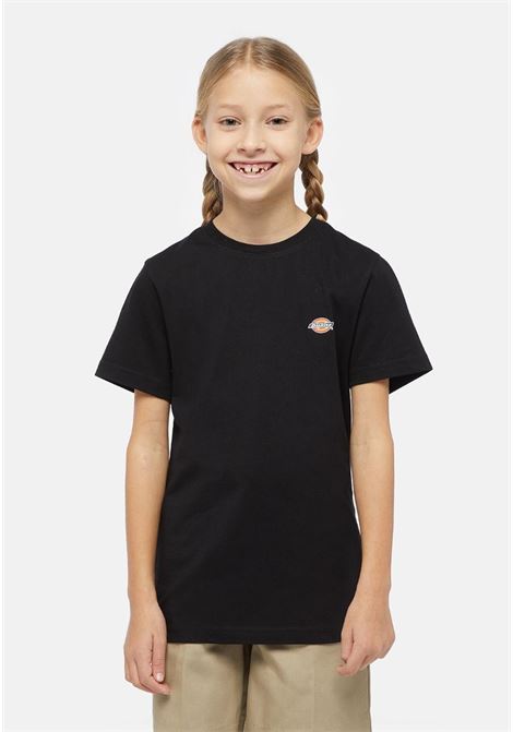 T-shirt bambino bambina nera con stampa logo DIckies | DK0KSR64KBK1KBK1