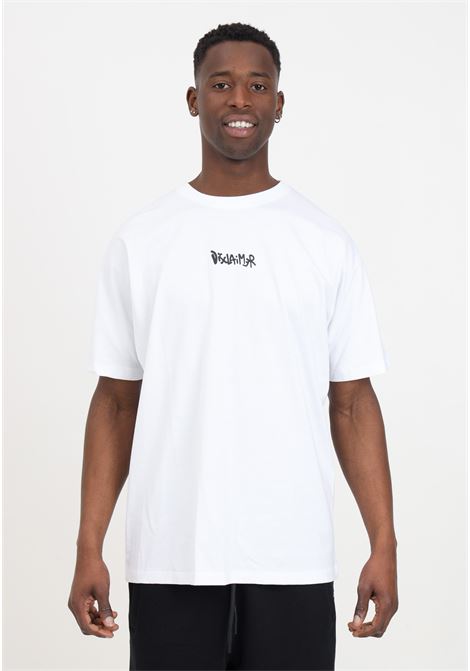 White T-shirt with stylized graphics on the back in black DISCLAIMER | 24EDS54202BIANCO