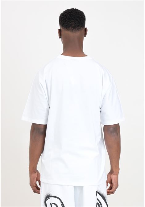 White men's T-shirt with black logo print on the front DISCLAIMER | 24EDS54214BIANCO
