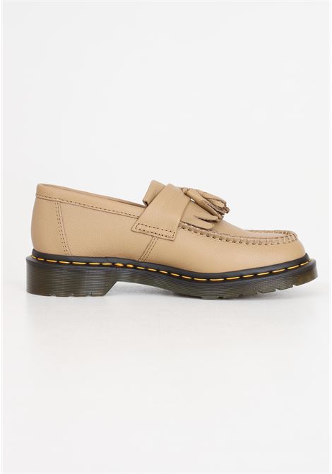 Beige women's moccasins with yellow stitching adrian model in virginia leather DR.MARTENS | 31245439.