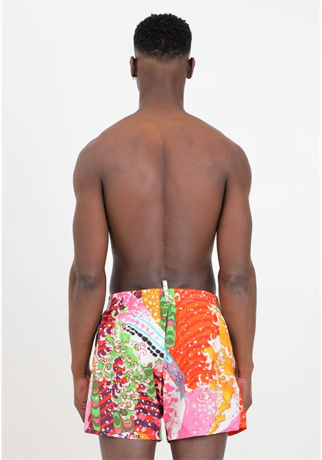 Shorts mare da uomo stampa multicolor DSQUARED2 | D7B645720994