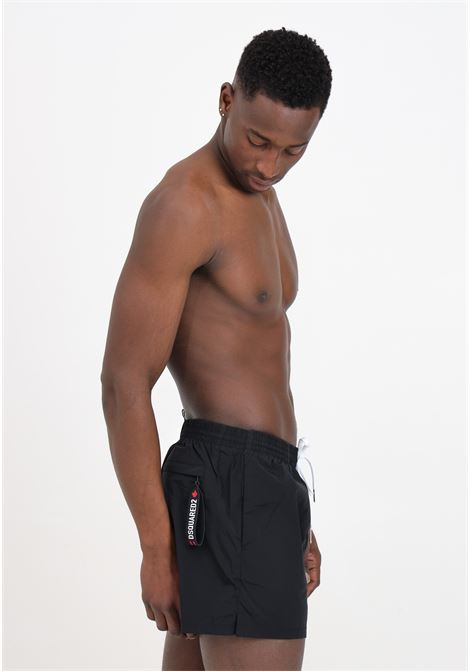 Black men's swim shorts with logoed zip pocket on the back DSQUARED2 | D7B6B5500001