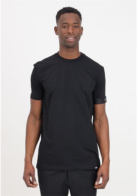 Black men's t-shirt with elastic band on the sleeve DSQUARED2 | D9M3S5030001