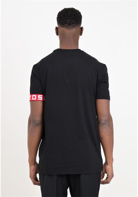 Black men's t-shirt with elastic band on the sleeve DSQUARED2 | D9M3S5130001