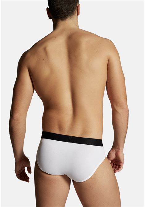 Set of two white men's briefs with logoed elastic band DSQUARED2 | DCX67003100