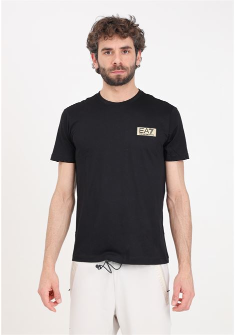 T-shirt da uomo nera Gold label EA7 | 3DPT07PJM9Z1200