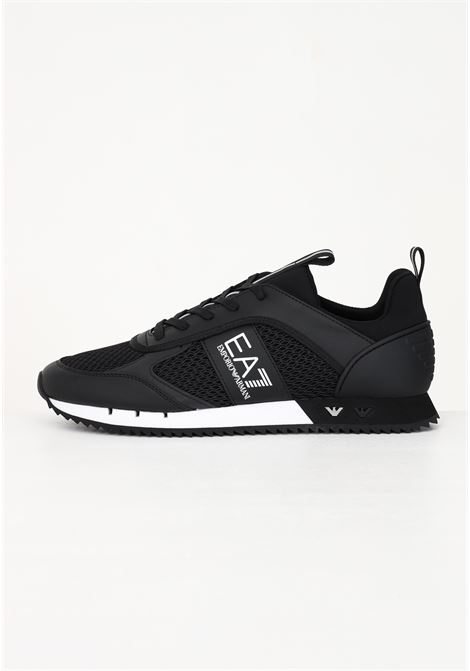 Black men's sneakers with white inserts EA7 | X8X027XK050A120