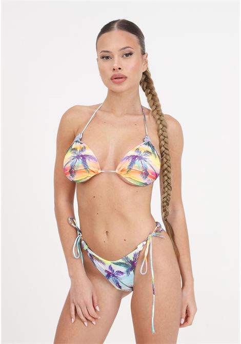 Women's triangle bikini and adjustable American briefs with sundown pattern F**K | FK24-0510X03.