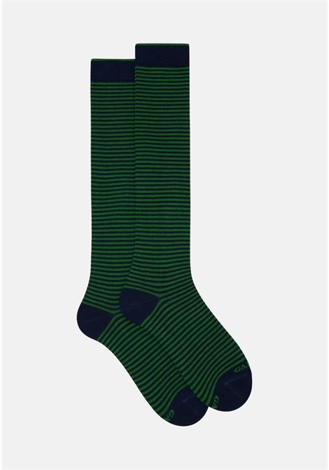 Green and black socks with Windsor pattern for men GALLO | AP10290110577