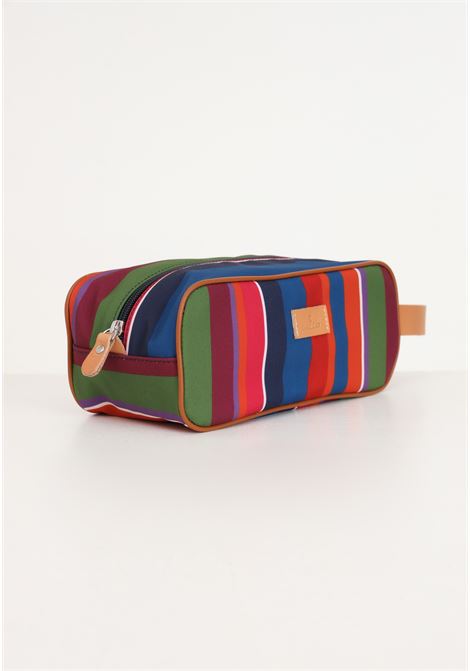 Men's pencil case with colored stripes pattern GALLO | AP50453210738