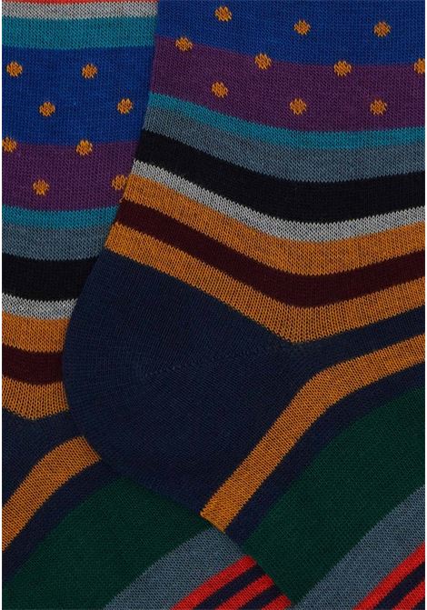 Long socks with royal curry pattern for men GALLO | AP51239313457