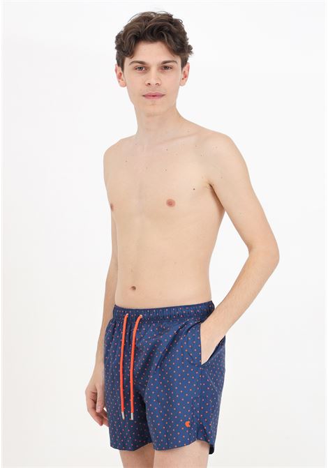 Blue men's swim shorts with iconic polka dot pattern GALLO | AP51293913349