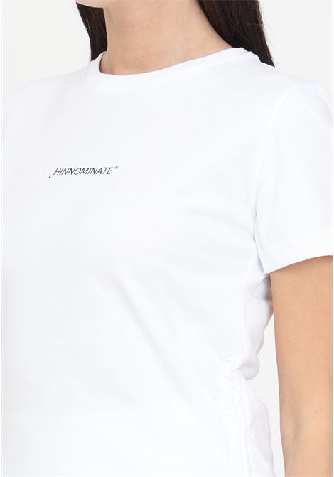 White women's half-sleeve t-shirt with curls HINNOMINATE | HMABW00146-PTTS0043BI01