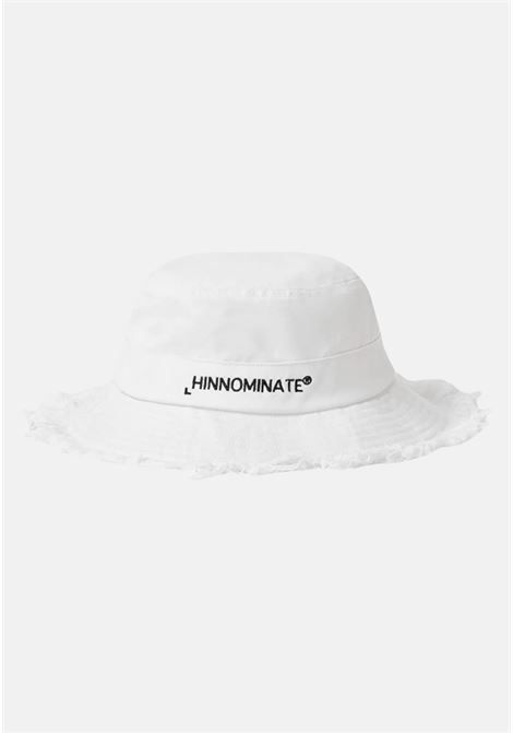 Bucket da donna bianco con ricamo logo in nero HINNOMINATE | HMACW00005-MTTE0001BI01