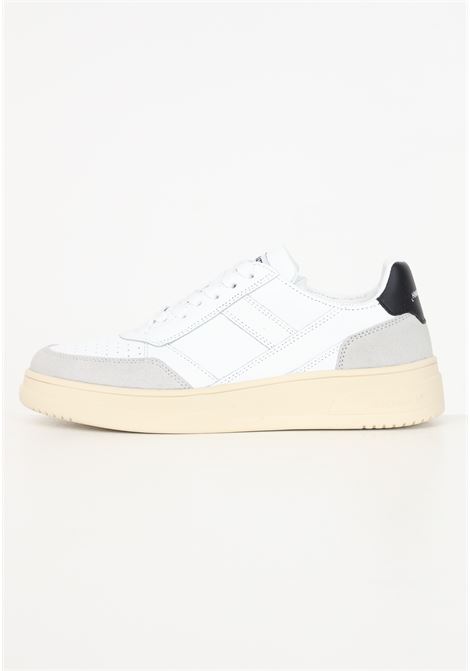 Unisex white faux leather sneakers with black back HINNOMINATE | HMCAW00006NERO