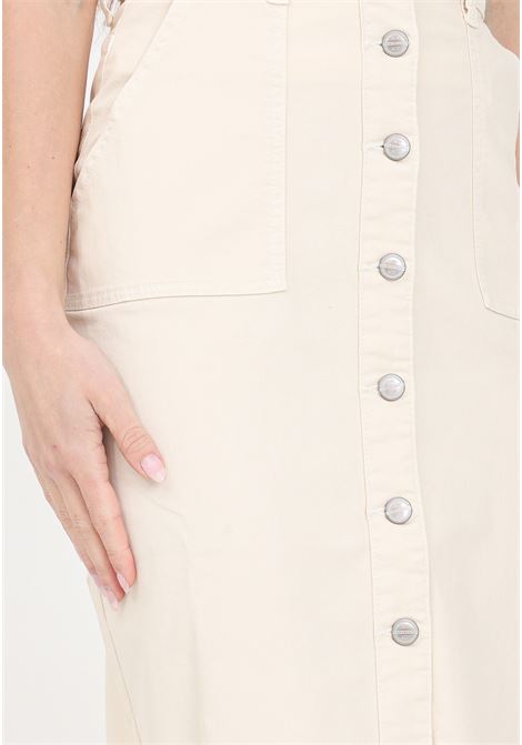Beige women's long skirt with buttons JDY | 15317491Ecru