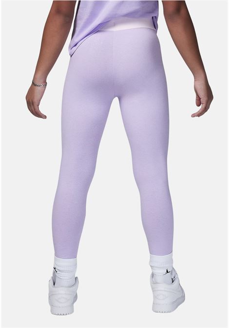 Lilac girl's leggings with pink elastic band JORDAN | 45C964P2W