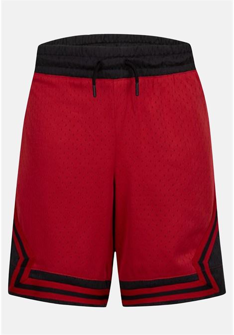 Red sports shorts for children with side Jumpman logo JORDAN | 95B136R78