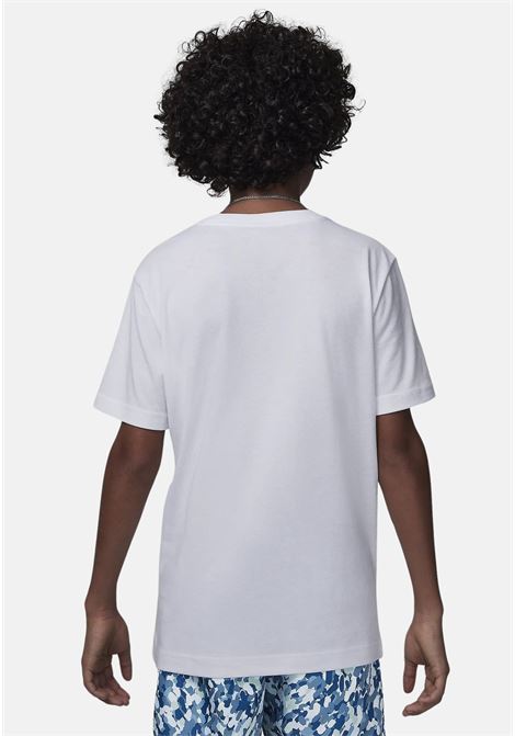 T-shirt a maniche corte bianca da bambino GRADIENT STACKED TEE JORDAN | 95D119I1N