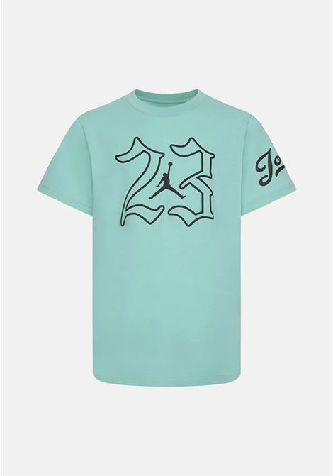 Jumpman 23 aqua green short-sleeved t-shirt for children JORDAN | 95D154E8G