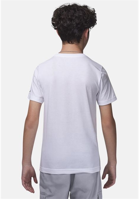 White short-sleeved t-shirt for children with contrasting print JORDAN | 95D162001