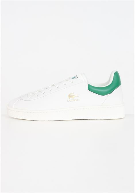 Sneakers da uomo verdi e bianche in pelle baseshot LACOSTE | E02732082