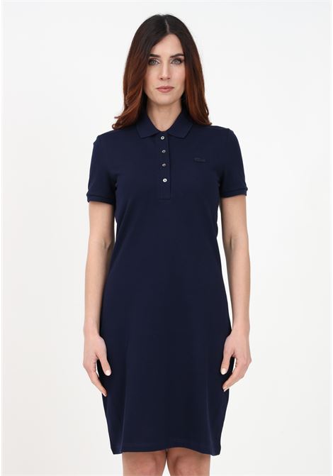 Short blue dress for women with crocodile patch LACOSTE | EF5473166