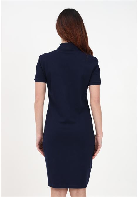 Short blue dress for women with crocodile patch LACOSTE | EF5473166