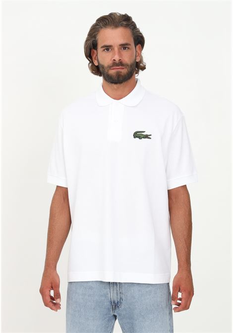 White polo shirt for men and women with crocodile embroidered on the chest LACOSTE | PH3922001