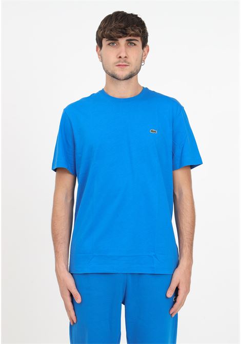 Light blue t-shirt with men's logo LACOSTE | TH2038SIY