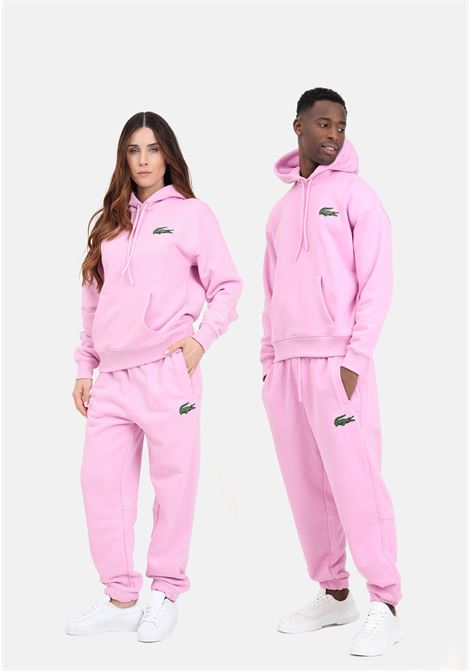 Pink tracksuit trousers for men and women with elasticated drawstring waist LACOSTE | XH0075IXV