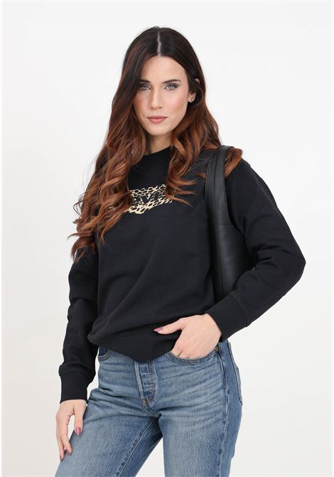 Black women's sweatshirt with leopard batwing logo print LEVIS® | 18686-02510251