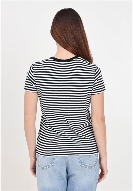 Housemark logo horizontal striped black and white women's t-shirt LEVIS® | 39185-00870087