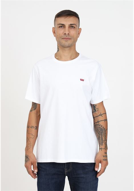 White men's and women's t-shirt with housemark logo on the chest LEVIS® | 56605-00000000