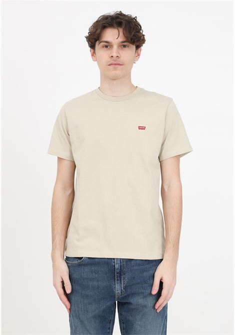 Beige men's and women's t-shirt with housemark logo on the chest LEVIS® | 56605-01310131