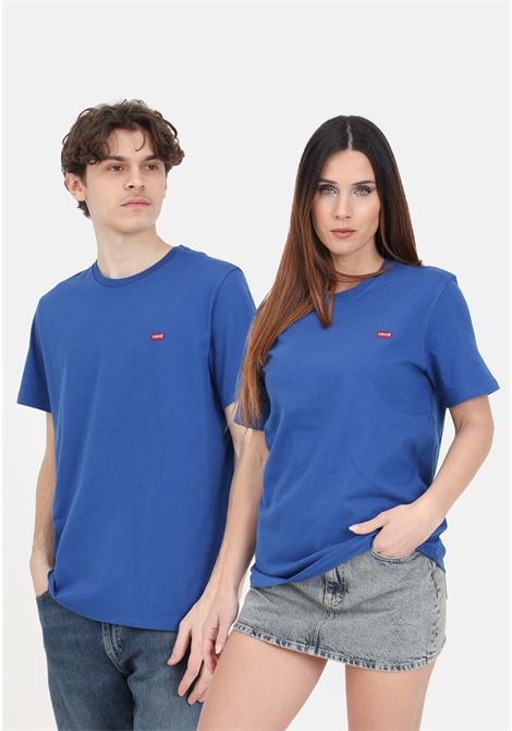 Blue men's and women's t-shirt with housemark logo on the chest LEVIS® | 56605-02030203