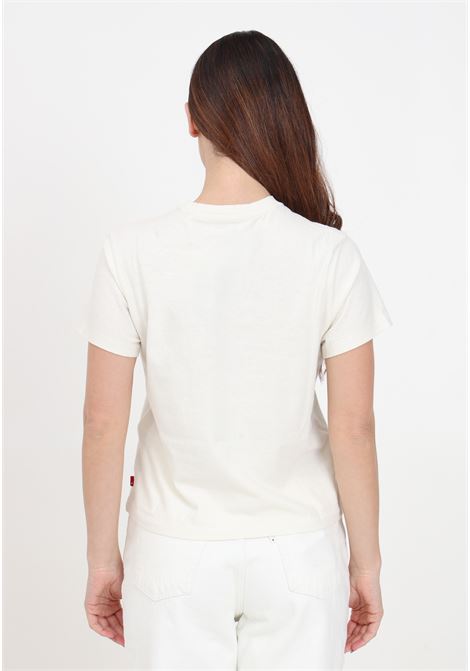 T-shirt da donna crema stampa logo cash prize egret LEVIS® | A2226-00800080