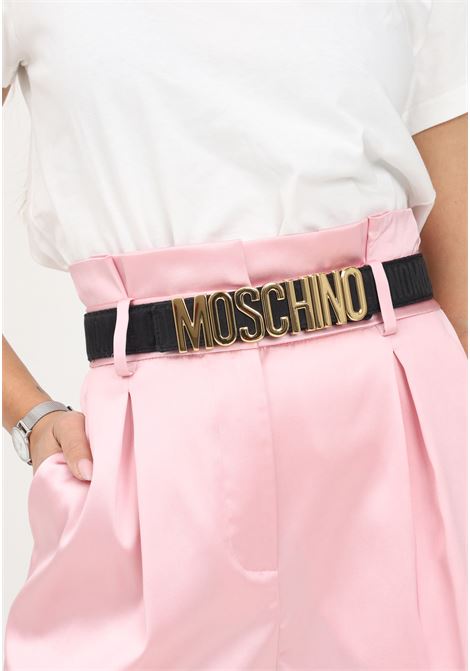 Black belt for men and women with logo buckle MOSCHINO | 80068268B1555