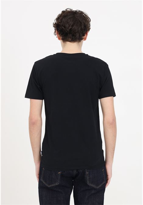 T-shirt da uomo nera con stampa orsetto e logo MOSCHINO | A078844100555
