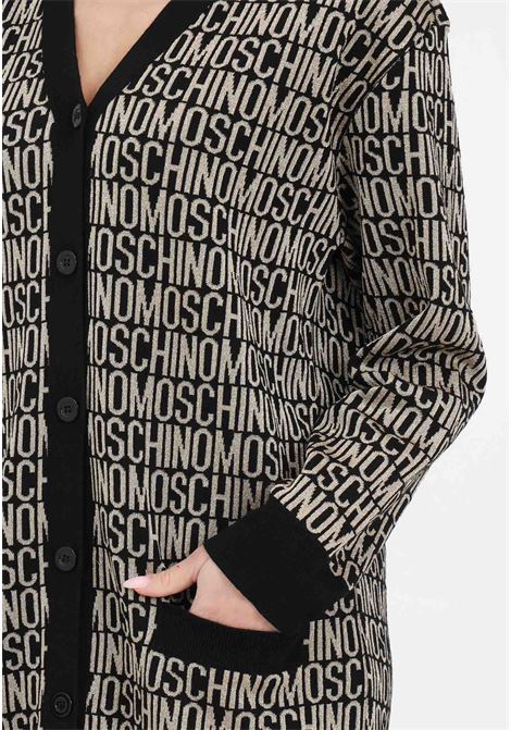 Long allover logo women's cardigan MOSCHINO | A090727001606
