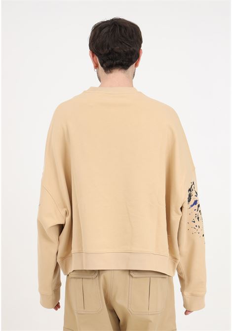 Beige painted effect men's sweatshirt MOSCHINO | A171620281148