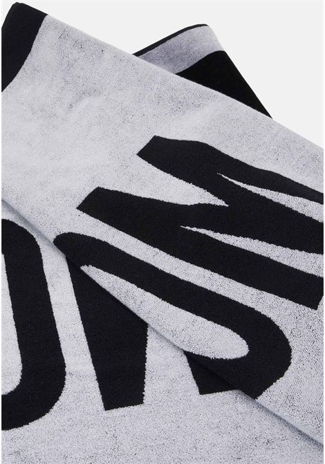 Telo mare da uomo e donna nero e grigio lettering logo MOSCHINO | A430394301555