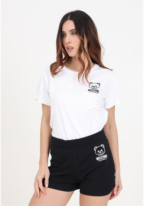 Black women's shorts with logo MOSCHINO | A680144220555
