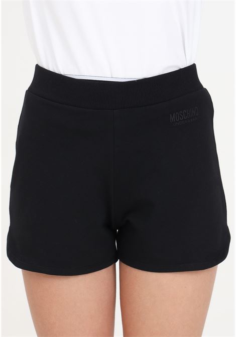 Black women's shorts with logo MOSCHINO | A680244220555
