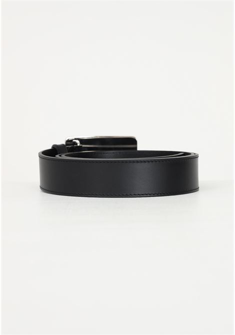 Black men's belt with logo buckle MOSCHINO | A801080011555