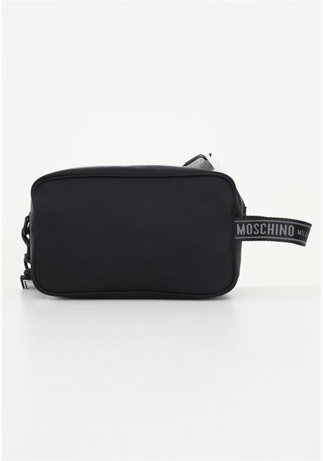 Black and white men's bag with logo script MOSCHINO | A841082201001