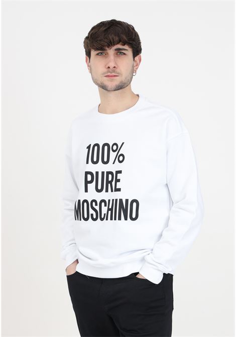 White men's sweatshirt in 100% pure moschino cotton MOSCHINO | J172102281001