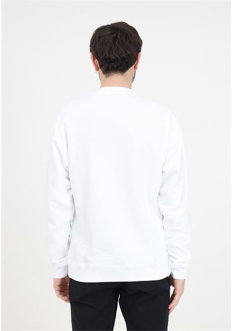 White men's sweatshirt in cotton teddy mesh MOSCHINO | V172620281001