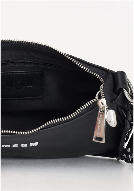 Black women's bag with printed logo lettering MSGM | S4MSJGBA054110