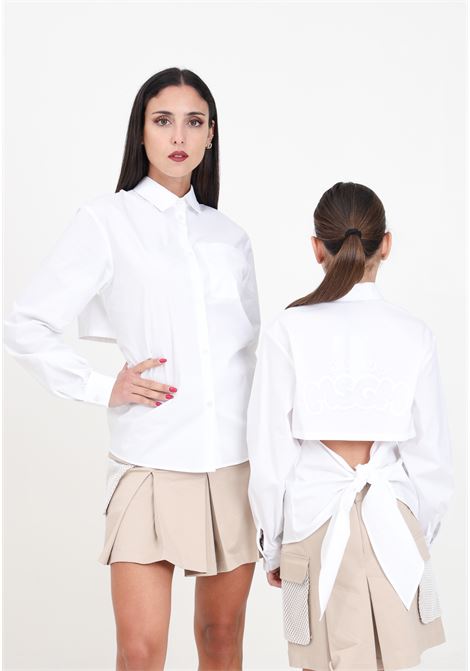 White shirt for women and girls with embroidery MSGM | S4MSJGSI089001